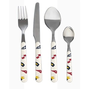 Juego de cubiertos de acero inoxidable con acabado Chapado en Color plateado con mango de diseño sombreado de 5 cucharas, tenedor, cuchillo, cubiertos para uso en el hogar y la Cafetería - Product Image 3