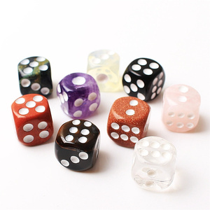 รูปแกะสลักลูกเต๋าคริสตัล,หินอัญมณีคริสตัลบำบัด Reiki จำนวน1ชิ้น - Product Image 1