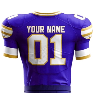 Tenue de football américain de haute qualité, fabriquée en usine, personnalisable OEM, en polyester respirant, à manches courtes, protection UV estivale - Product Image 6