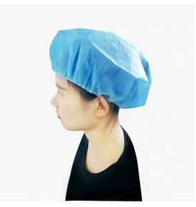 Gorros Desechables Lavables de Tela No Tejida, Tipo Bouffant, <span class=keywords><strong>para</strong></span> Salón de Belleza, Catering, <span class=keywords><strong>Cocina</strong></span>, Restaurante, Espacio de Trabajo Libre de Polvo, Precio de Fábrica - Product Image 2