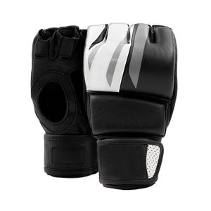 Gants de boxe demi-doigts ajustables en gros d'usine, MMA, combat et entraînement de Muay Thai, arts martiaux, gants de boxe d'entraînement - Product Image 4