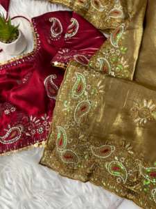 ชุดแฟชั่นแฟนซีเสื้อไหม zimmy Choo นุ่มแท้พร้อมชุดปักลายสวยงาม3มม. ผู้ส่งออกทั่วโลก - Product Image 5