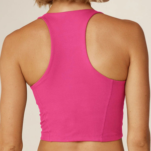 ผู้หญิงแขนกุดโยคะBasic Tank Crop Tops VคอออกกําลังกายฟิตเนสสบายๆRacerbackกีฬาBra - Product Image 4