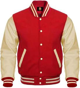 Meilleure vente personnalisée Bomber School Baseball Letterman Varsity Jacket Manches en cuir de vache Letterman Jacket Streetwear Jacket - Product Image 2