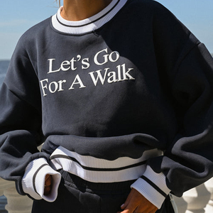 Moda de alta calidad 100% algodón polar invierno largo peso pesado de gran tamaño Sudadera de cuello alto para mujer - Product Image 4