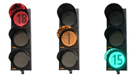 Feu de signalisation à compte à rebours en polycarbonate de 300 mm avec 3 modules, signalisation routière pour véhicules avec LED et 220V AC