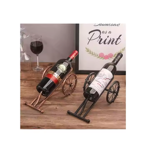 ชั้นวางขวดไวน์โลหะแบบคลาสสิก6ขวดที่วางไวน์ที่วางขวดไวน์สำหรับเก็บขวดเบียร์โดยการตกแต่ง impex - Product Image 3
