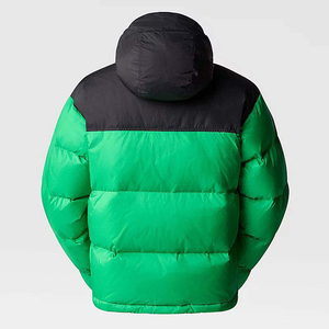 Venta al por mayor brillante personalizado al aire libre chaqueta de invierno de los hombres Casual con capucha de algodón de lona de talla grande ultraligero frente Logo Puffer chaqueta - Product Image 5