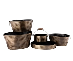 Contenedor de almacenamiento de Metal con diseño de acabado de capa de polvo blanco con tapas, utensilios de cocina de alta calidad, contenedor de comestibles, seguro para alimentos - Product Image 2