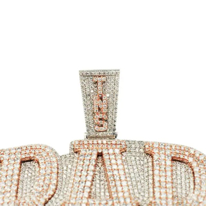 จี้ไอซ์ดีไซน์ใหม่สำหรับผู้ชายสร้อยคอสไตล์ฮิปฮอปกระแยกระบบเพชรสำหรับปลูกทรงกลมดีไซน์เนอร์ออกแบบได้ตามต้องการ - Product Image 3