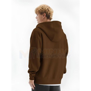 Sweat à capuche oversize avec fermeture éclair, style décontracté et ample, style streetwear, sweat à capuche oversize avec fermeture éclair - Product Image 4