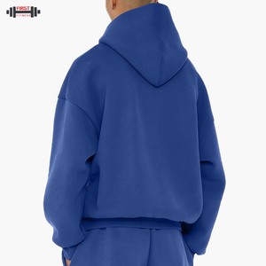 Sudadera con capucha recortada de moda en blanco para hombre, forro polar de algodón de alta calidad, ropa de calle Regular de ajuste, estampado personalizado, Invierno 300, teñido liso - Product Image 5