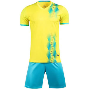 Conjunto de camiseta de fútbol personalizable | Camiseta amarilla de manga corta para hombre, uniforme de fútbol morado, nombre personalizado y opciones numéricas - Product Image 1