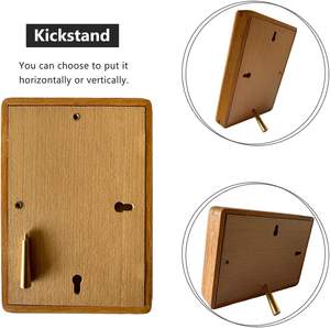 Cadres photo en bois naturel Petit cadre photo de table Cadre photo en bois massif Rustique - Product Image 2