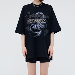 Logo personnalisé lavé à l'acide t-shirt uni blanc amusant scorpion <span class=keywords><strong>mousse</strong></span> impression décontracté ample t-shirt lourd Vintage t-shirt Homme - Product Image 4