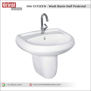 El principal fabricante indio de lavabo de medio pedestal de diseño de lujo de la más alta calidad disponible a precio de descuento para compradores a granel - Product Image 2