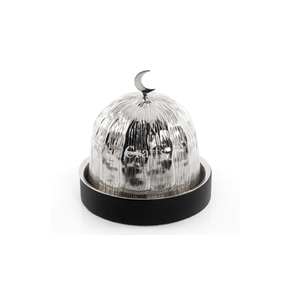 Tazón Clásico Ecológico de Aluminio para Servir Nueces y Chocolate con Base de Madera y Tapa Abatible - Product Image 2