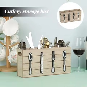 Organisateur d'ustensiles de cuisine avec base en bois, support pour ustensiles pour la maison et l'hôtel - Product Image 1
