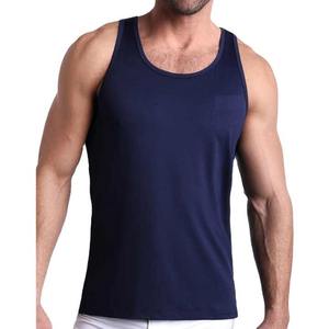 Débardeurs de fitness solides pour hommes d'été sans manches Sport Bottom Top Made in Bangladesh Fashionable Threaded Design - Product Image 1