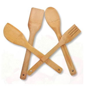 Juegos de utensilios de cocina de bambú, espátulas para freír para sartenes antiadherentes, utensilios más vendidos, espátula de mezcla natural - Product Image 3
