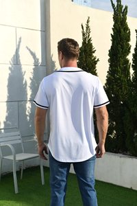 Wholesale Men's Short Sleeve V Neck Button <b>Down</b> Jersey Tops Sports Shirt Softball & Baseball Wear T-shirt for men - Product Image 5