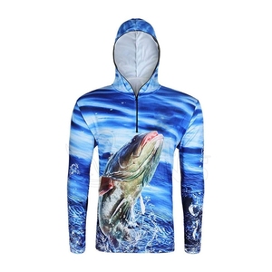 Upf50 + Ropa de manga larga de secado rápido Transpirable con capucha Protección Uv Sublimación personalizada - Product Image 1