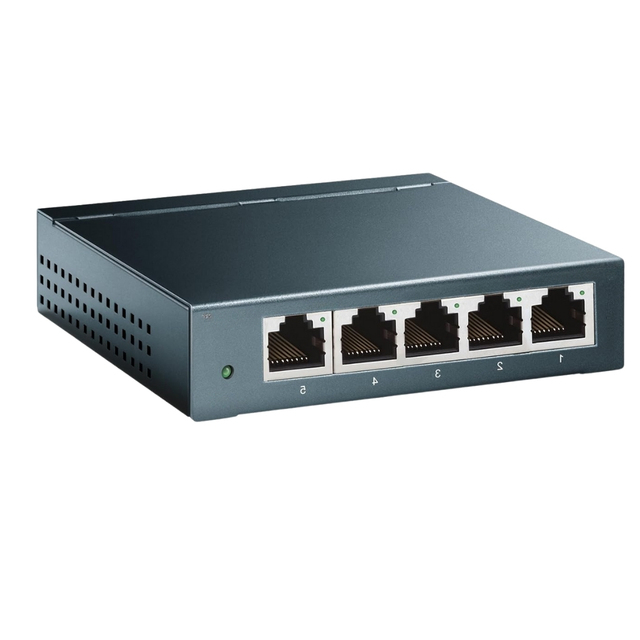 TP-Link TL-SG105 5-Port Gigabit Ethernet Switch | Plastic Compact LAN Hub | High-Speed Networking | Industrial Use