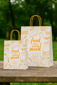 Logotipo personalizado ecológico reciclable compras regalo mango artesanía impresión café comida para llevar embalaje arte papel para llevar bolsas mejor - Product Image 6