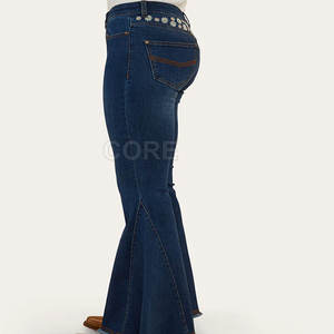 Nouveauté Pantalons jeans évasés pour femmes Pantalons jeans évasés respirants pour femmes de service OEM - Product Image 4