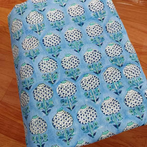 Hand Block Print <b>Indian</b> Pure Cotton Handmade <b>Fabric</b> Cloth Quilting <b>Fabric</b> for Making Fancy Dress, Running Sewing for Women - Product Image 1