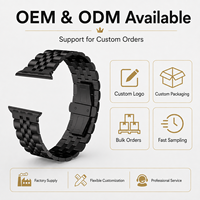 Bracelet de montre en titane de grade 2, maillons métalliques à 5 billes, 20 mm 22 mm avec boucle déployante, fabricant OEM personnalisé