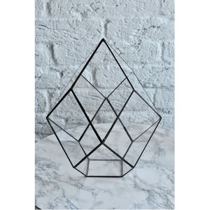 Superior Best Export Quality Clear Glass Vintage Brass Border Shiny Gold Hanging <b>Geometric</b> <b>Terrarium</b> Custom Size Home Office - Product Image 5