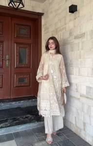 Ensemble Kurta Palazzo pour femmes en faux georgette lourdement brodé avec dupatta, tenue ethnique de créateur pour les occasions spéciales - Product Image 6