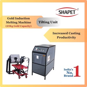 เครื่องหลอมโลหะเหนี่ยวนำทองคำ25กก. สำหรับหล่อเครื่องประดับพร้อมระบบเทเอียงและชุดแช่เย็น - Product Image 2