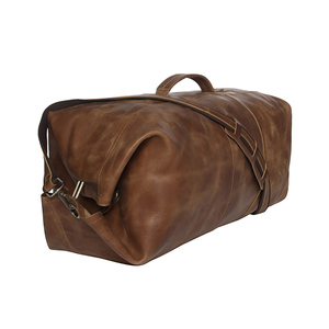 <b>Overnight</b> Campingunisex carry-on leather travel baggenuine leather travel bagvintage style duffle bagfashionable travel - Product Image 4