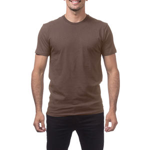 Bella Canvas-Camiseta de cuello redondo con hombros grabados para hombre, camiseta marrón unisex con hombros grabados, marrón - Product Image 5
