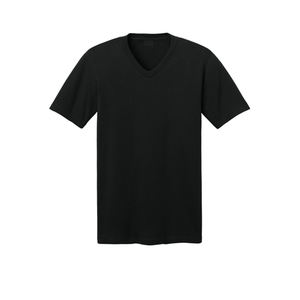 Camiseta Casual de Verano para Hombre, Color Sólido, Cuello en V |   Camiseta Informal de Algodón de Manga Corta y Tela Suave - Product Image 3