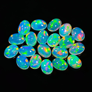 Cabujones de forma ovalada lisa de ópalo etíope natural, cuentas de piedras preciosas sueltas de 5x7mm para la fabricación de joyas a precio de fábrica al por mayor - Product Image 5