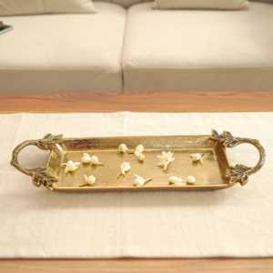 Plateau en aluminium moulé Sunburst, doré, élégant, plateau de service décoratif pour la maison, centre de table, design luxueux et durable - Product Image 6