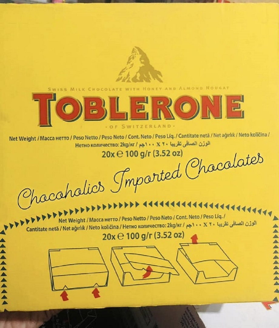 New Stock Toblerone White Chocolate Bar 360g, image size:920x1083