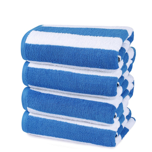 Toallas de Piscina de Tela Reciclada de Lujo para Hoteles, Toallas de Playa a Rayas Blanqueadas, Toallas Resistentes para Lavanderías al por Mayor - Product Image 1