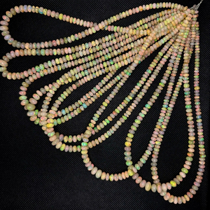 6mm éthiopien Welo Opale Lisse Rondelle Perles Lâche Top Qualité Gemme - Product Image 3