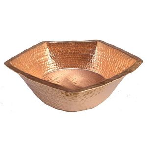 Bol de spa pour pédicure en métal cuivre de qualité supérieure carré Mini et grandes tailles Design martelé de luxe pour salon de beauté et massage - Product Image 4