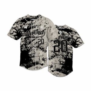 Nueva Camiseta de Béisbol Personalizable al por Mayor con Impresión por Transferencia de Calor OEM para Hombre, Talla Grande, de Alta Calidad, Transpirable y que Absorbe la Humedad - Product Image 1