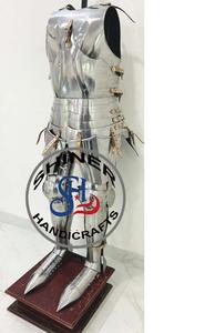 Traje de armadura de medio cuerpo de acero medieval ~ Traje de armadura alemán medieval ~ Traje de cuerpo completo del siglo XV Armadura de caballero Acero de calibre 18 - Product Image 3