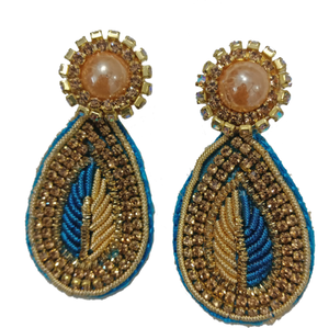 Pendientes de Flores Multicolores Hechos a Mano, Pendientes de Cuentas Bordadas, Joyería Festiva para Mujer, Pendientes de Cuentas al Mejor Precio - Product Image 4