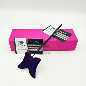 กระจกติดขนตาสแตนเลสแบบแข็งรูปทรงผีเสื้ออุปกรณ์เสริมความงามสั่งติดฉลากได้เอง - Product Image 3