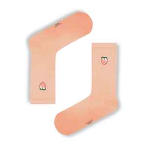 Calcetines Unisex de 5 Pares con Estampado de Frutas Bordado, Transpirables, de Nailon, Talla Única, Diseño Jacquard Transparente, Personalizados para Uso Diario en Primavera - Product Image 3