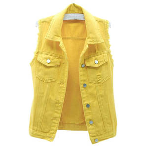 Gilet en jean respirant et élégant pour femmes, tenue streetwear, coupe classique ajustée, vêtement décontracté, gilet en jean de haute qualité pour femmes - Product Image 5