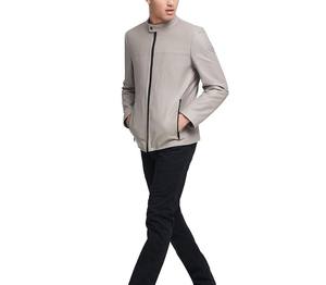 Chaqueta de lona y cuero para hombre, de grosor estándar, al por mayor, de alta calidad, estilo nuevo, para invierno, con cuello alto, para exteriores, a la moda. - Product Image 4